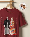 Custom Portrait Wedding Unisex organic t-shirt