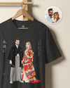 Custom Portrait Wedding Unisex organic t-shirt