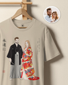 Custom Portrait Wedding Unisex organic t-shirt