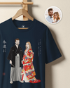 Custom Portrait Wedding Unisex organic t-shirt