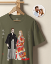 Custom Portrait Wedding Unisex organic t-shirt