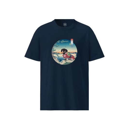 Dachshund Dog Ukiyo-e Unisex organic t-shirt
