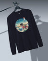 Dachshund Dog Funny Japanese Ukiyo-e Unisex Long Sleeve Tee