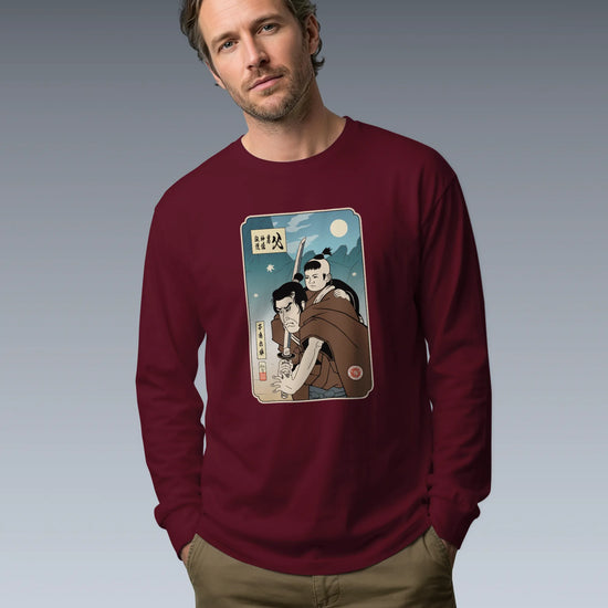 Daddy Shogun Assassin Ukiyo-e Unisex Long Sleeve Tee - Samurai Original