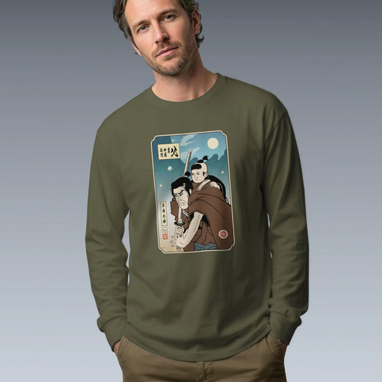 Daddy Shogun Assassin Ukiyo-e Unisex Long Sleeve Tee - Samurai Original
