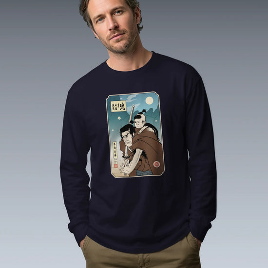 Daddy Shogun Assassin Ukiyo-e Unisex Long Sleeve Tee - Samurai Original