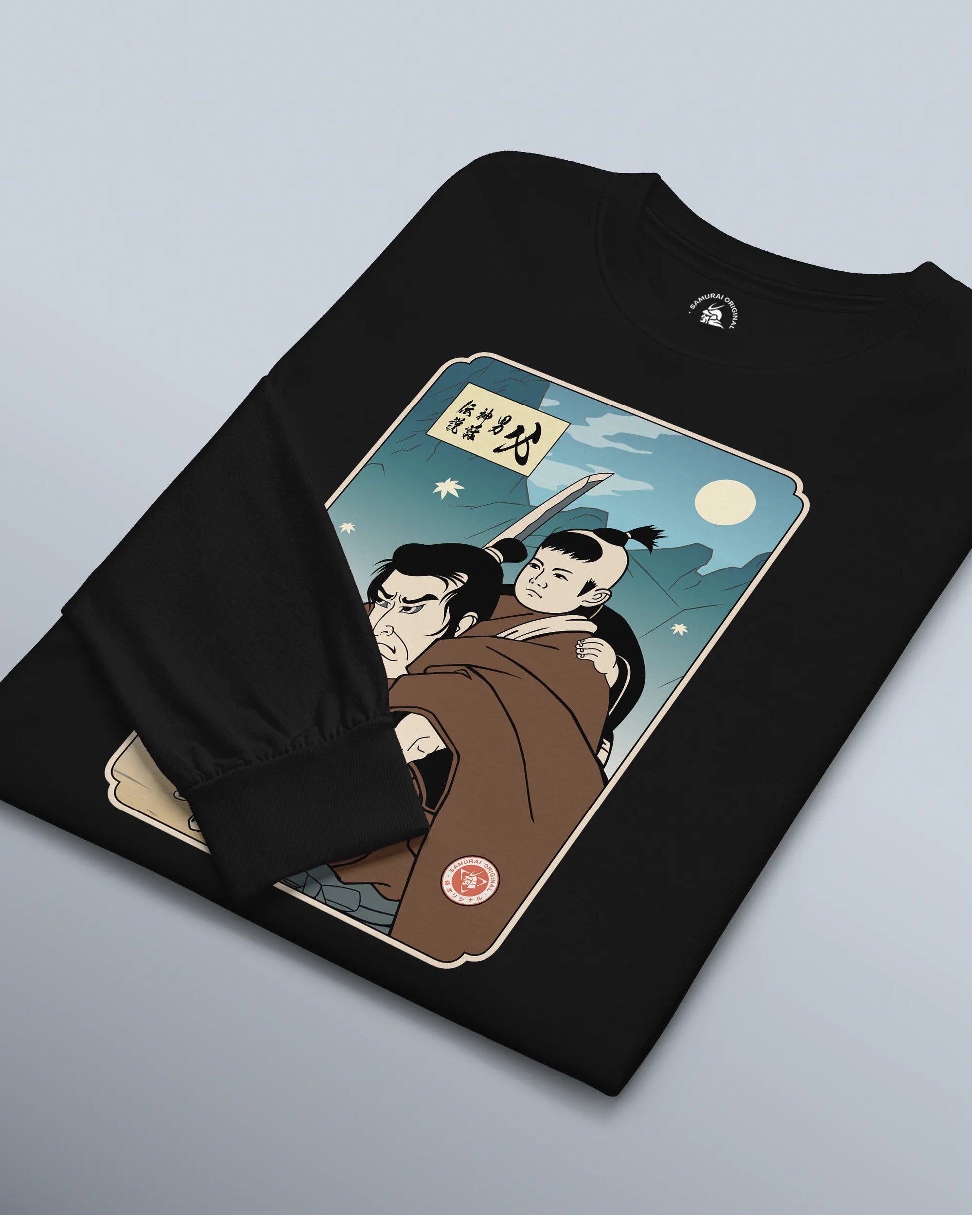 Daddy Shogun Assassin Ukiyo-e Unisex Long Sleeve Tee - Samurai Original