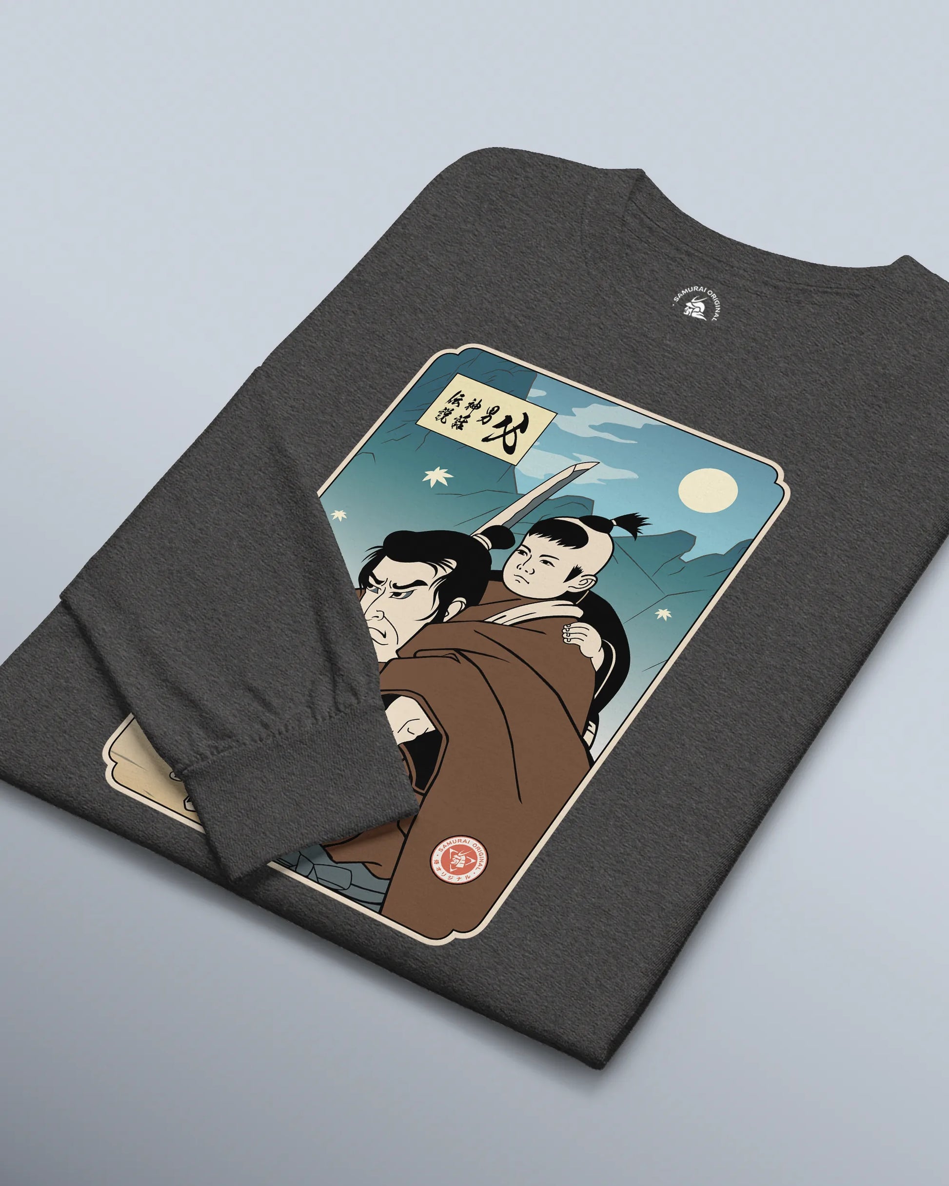 Daddy Shogun Assassin Ukiyo-e Unisex Long Sleeve Tee - Samurai Original