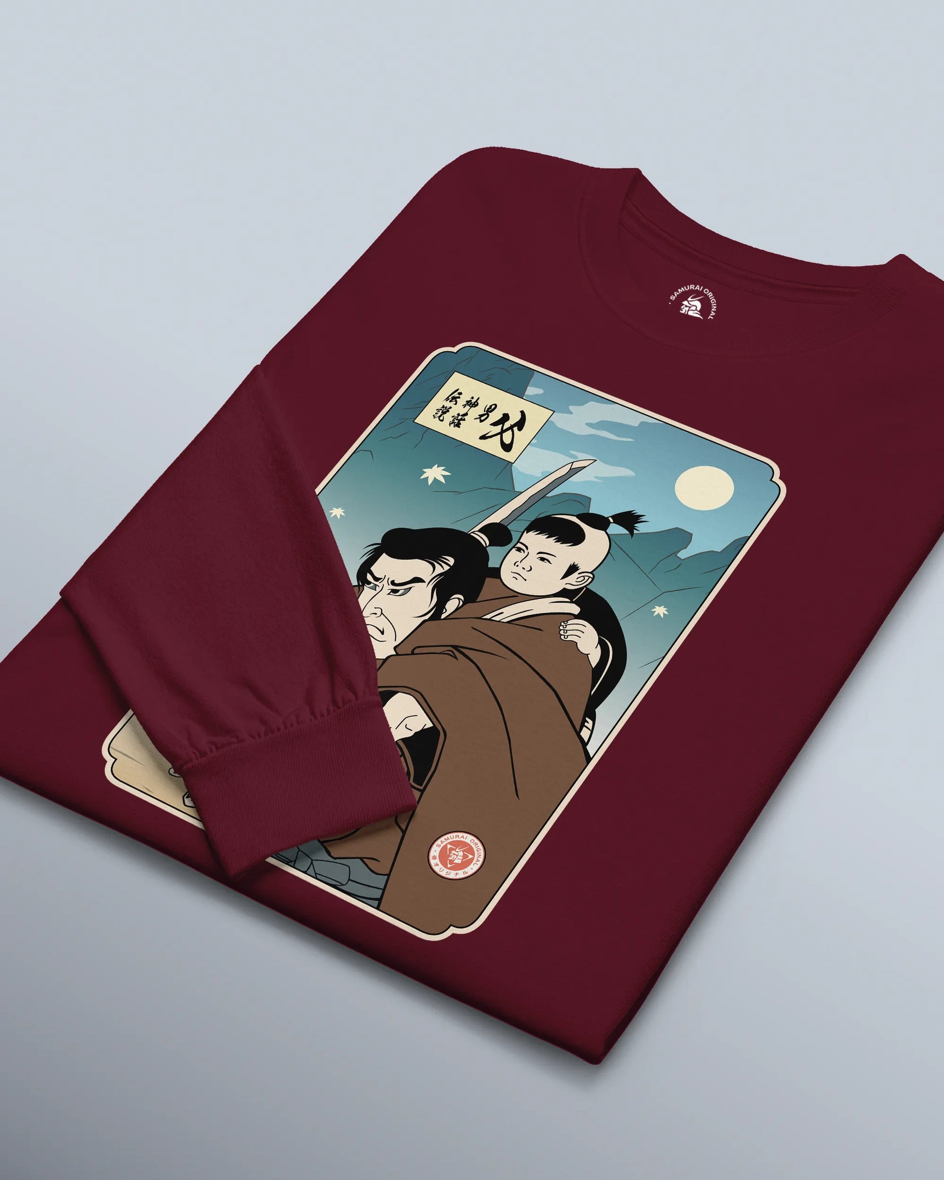 Daddy Shogun Assassin Ukiyo-e Unisex Long Sleeve Tee - Samurai Original
