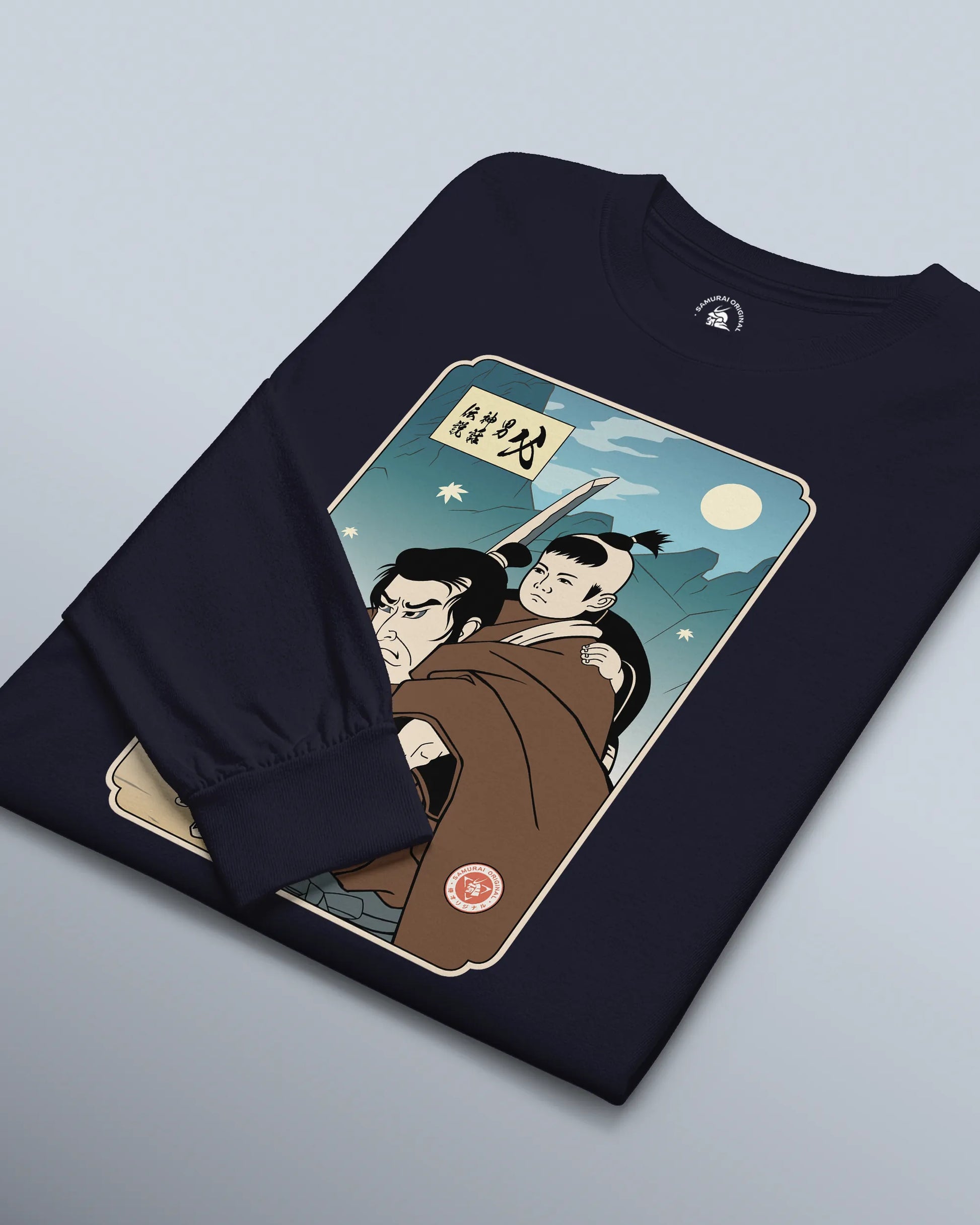 Daddy Shogun Assassin Ukiyo-e Unisex Long Sleeve Tee - Samurai Original