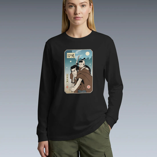 Daddy Shogun Assassin Ukiyo-e Unisex Long Sleeve Tee - Samurai Original