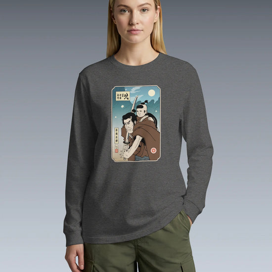 Daddy Shogun Assassin Ukiyo-e Unisex Long Sleeve Tee - Samurai Original