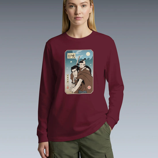 Daddy Shogun Assassin Ukiyo-e Unisex Long Sleeve Tee - Samurai Original