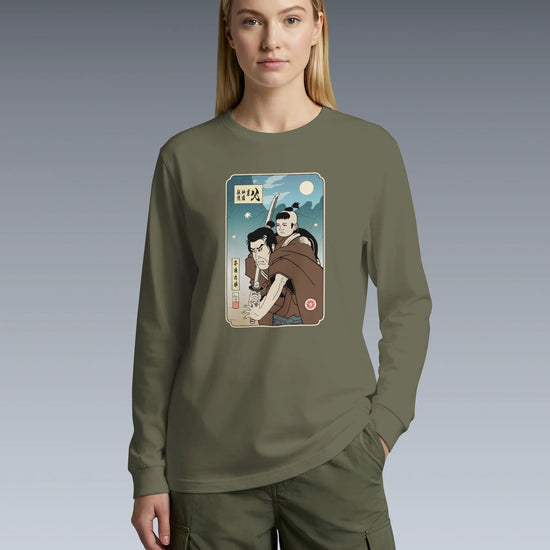 Daddy Shogun Assassin Ukiyo-e Unisex Long Sleeve Tee - Samurai Original