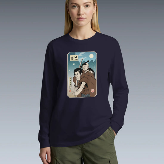 Daddy Shogun Assassin Ukiyo-e Unisex Long Sleeve Tee - Samurai Original