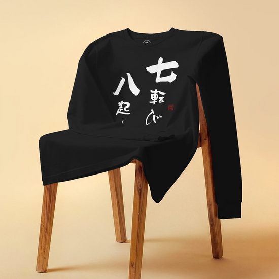 Daruma Fall 7 Stand 8 Unisex Long Sleeve Tee - Samurai Original