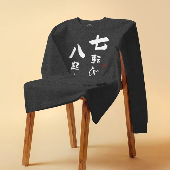 Daruma Fall 7 Stand 8 Unisex Long Sleeve Tee - Samurai Original