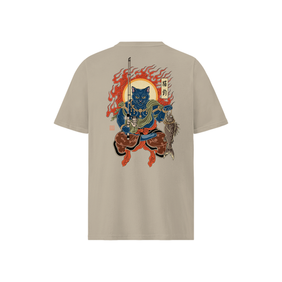 The Great Neko Fishing Organic T-shirt Desert Dust - Samurai Original