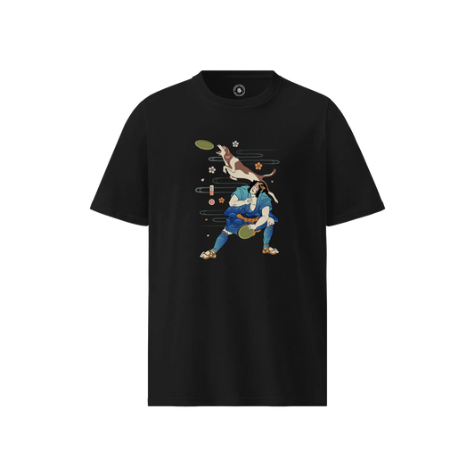 Disc Dog Samurai Ukiyo-e Unisex organic t-shirt