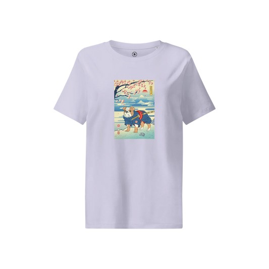 Dog Bulldog Ukiyo-e Women’s organic t-shirt