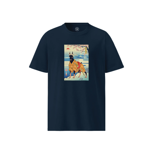 Dog Doberman Ukiyo-e Unisex organic t-shirt