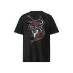 Dragon Samurai Cool Japanese Ukiyo-e Organic T-shirt Black - Samurai Original