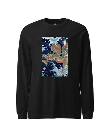 Dragon Japanese Ukiyo-e Unisex Long Sleeve Tee