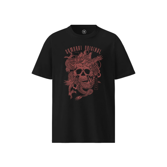 Dragon and Skull Ukiyo-e Unisex organic t-shirt