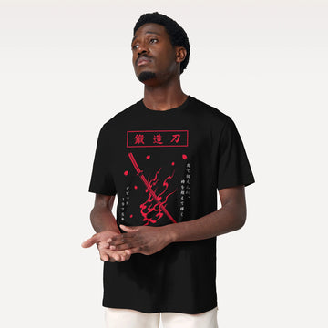 Flame Forged Katana Personalized Edition Unisex organic t-shirt