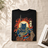 The Great Neko Fishing Organic T-shirt - Samurai Original