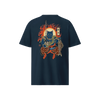 The Great Neko Fishing Organic T-shirt French Navy - Samurai Original