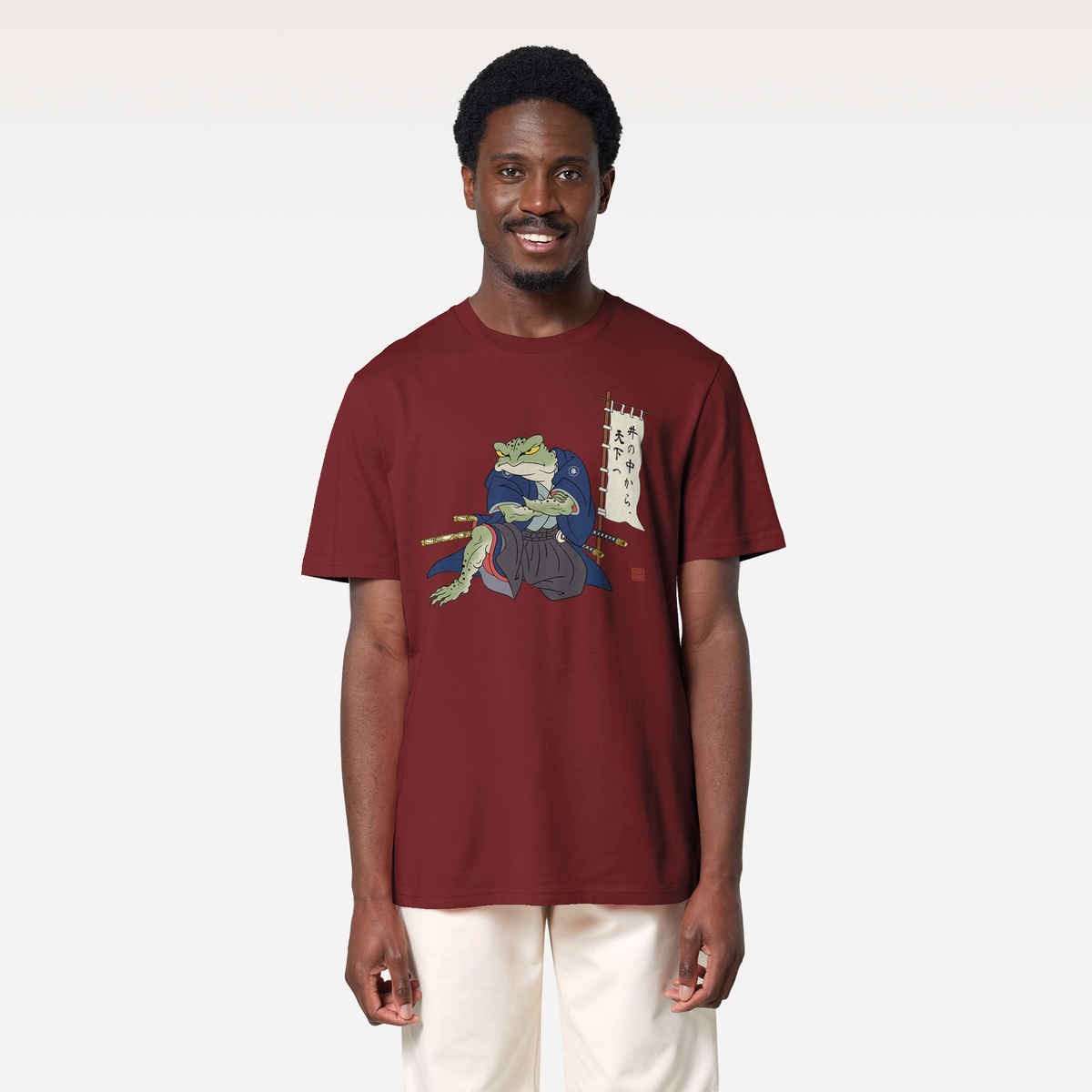 Frog Samurai Japanese Organic T-shirt - Samurai Original