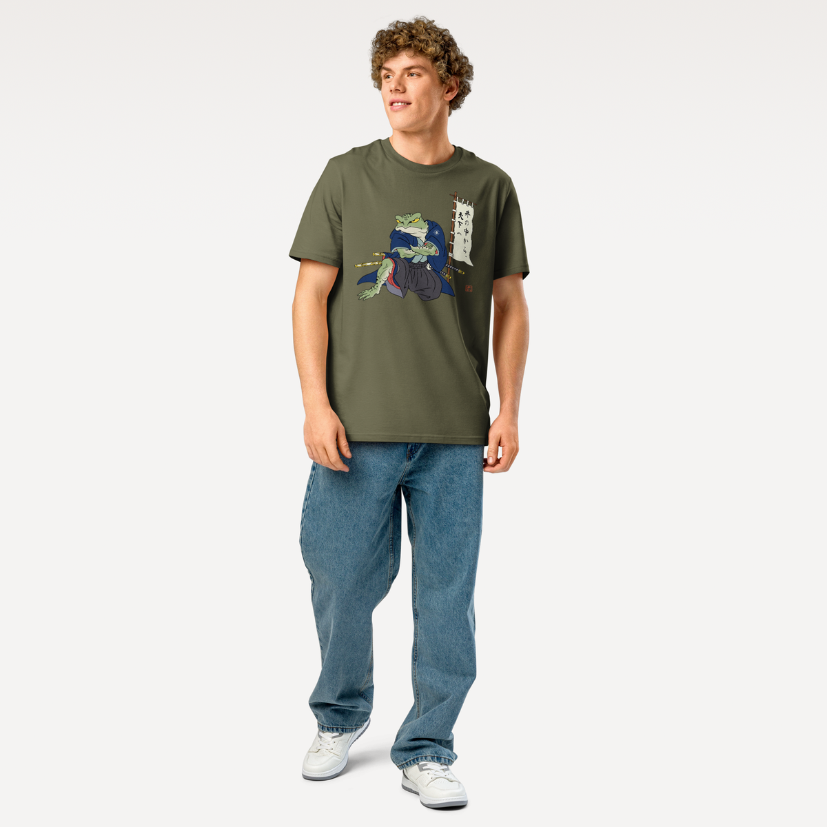 Frog Samurai Japanese Organic T-shirt - Samurai Original