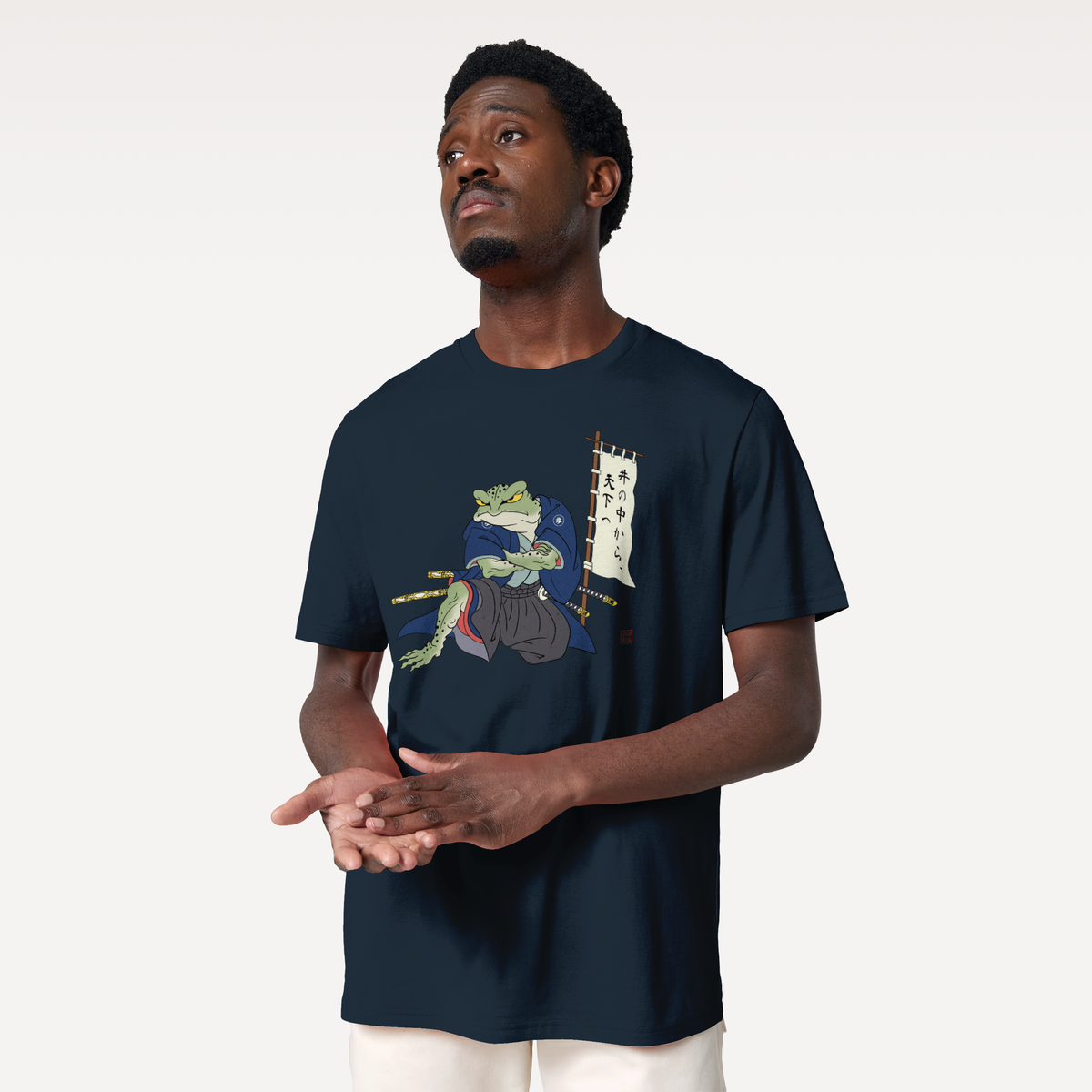 Frog Samurai Japanese Organic T-shirt - Samurai Original