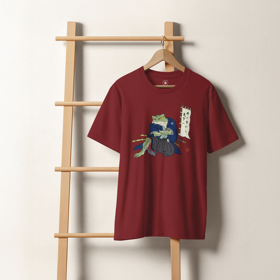 Frog Samurai Japanese Organic T-shirt - Samurai Original