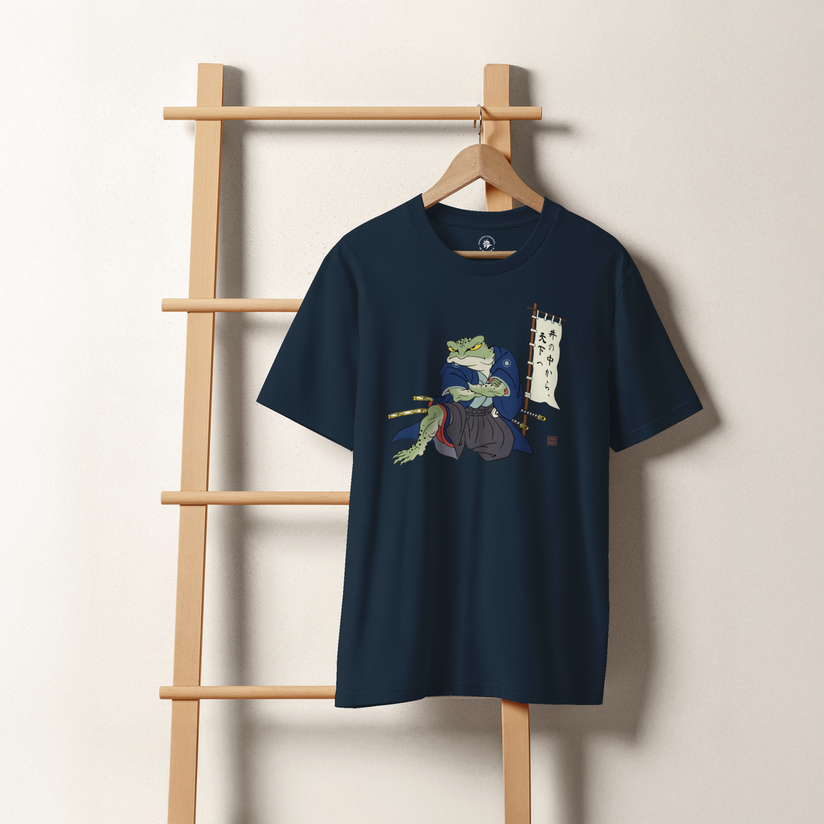 Frog Samurai Japanese Organic T-shirt - Samurai Original