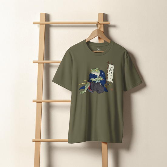 Frog Samurai Japanese Organic T-shirt - Samurai Original