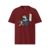 Frog Samurai Japanese Organic T-shirt Burgundy - Samurai Original