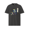 Frog Samurai Japanese Organic T-shirt Dark Heather Grey - Samurai Original