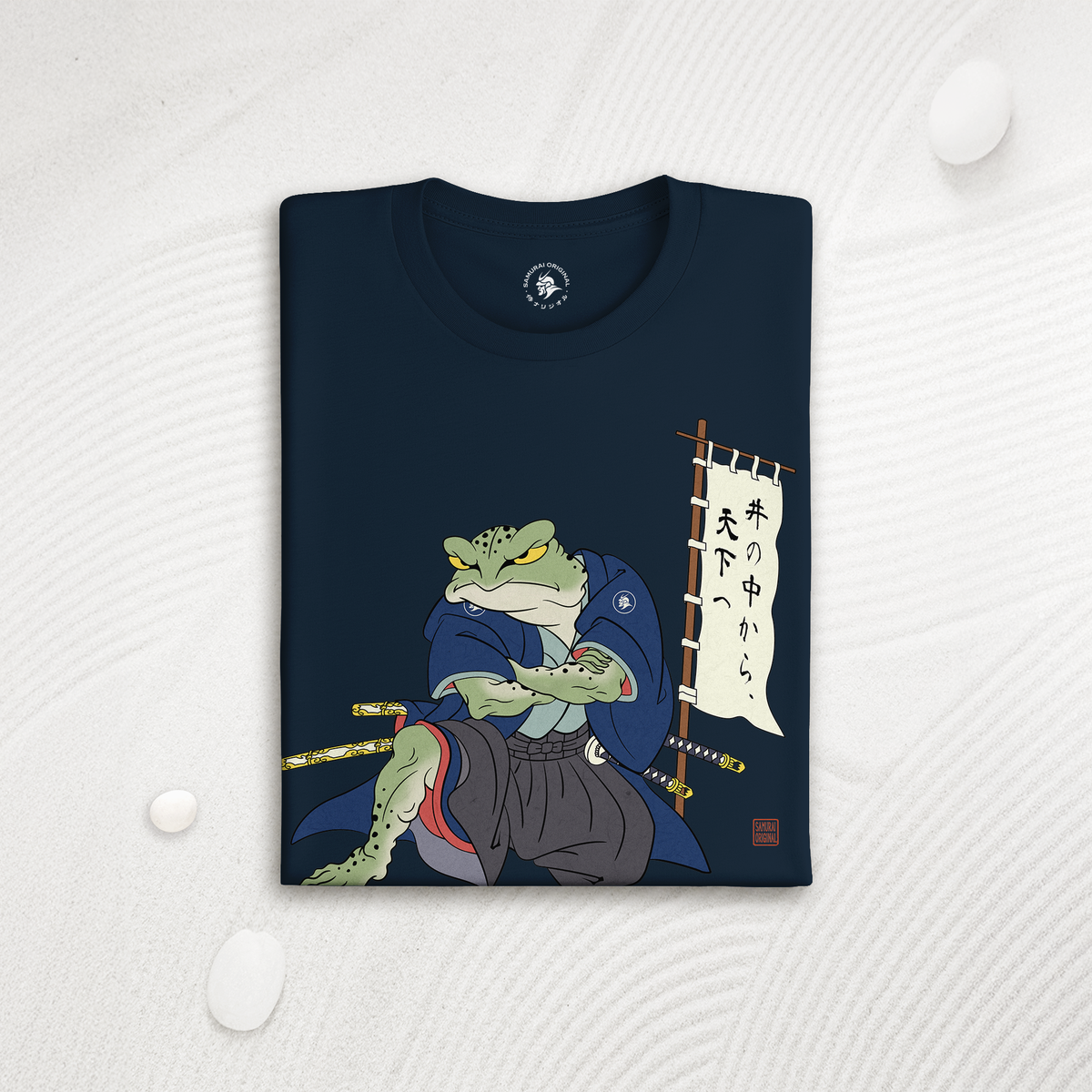 Frog Samurai Japanese Organic T-shirt - Samurai Original
