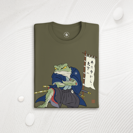 Frog Samurai Japanese Organic T-shirt - Samurai Original
