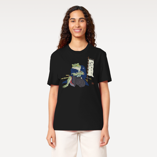 Frog Samurai Japanese Organic T-shirt - Samurai Original
