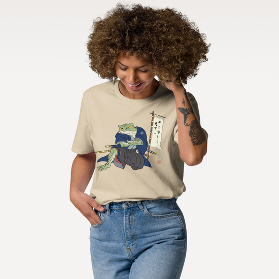 Frog Samurai Japanese Organic T-shirt - Samurai Original