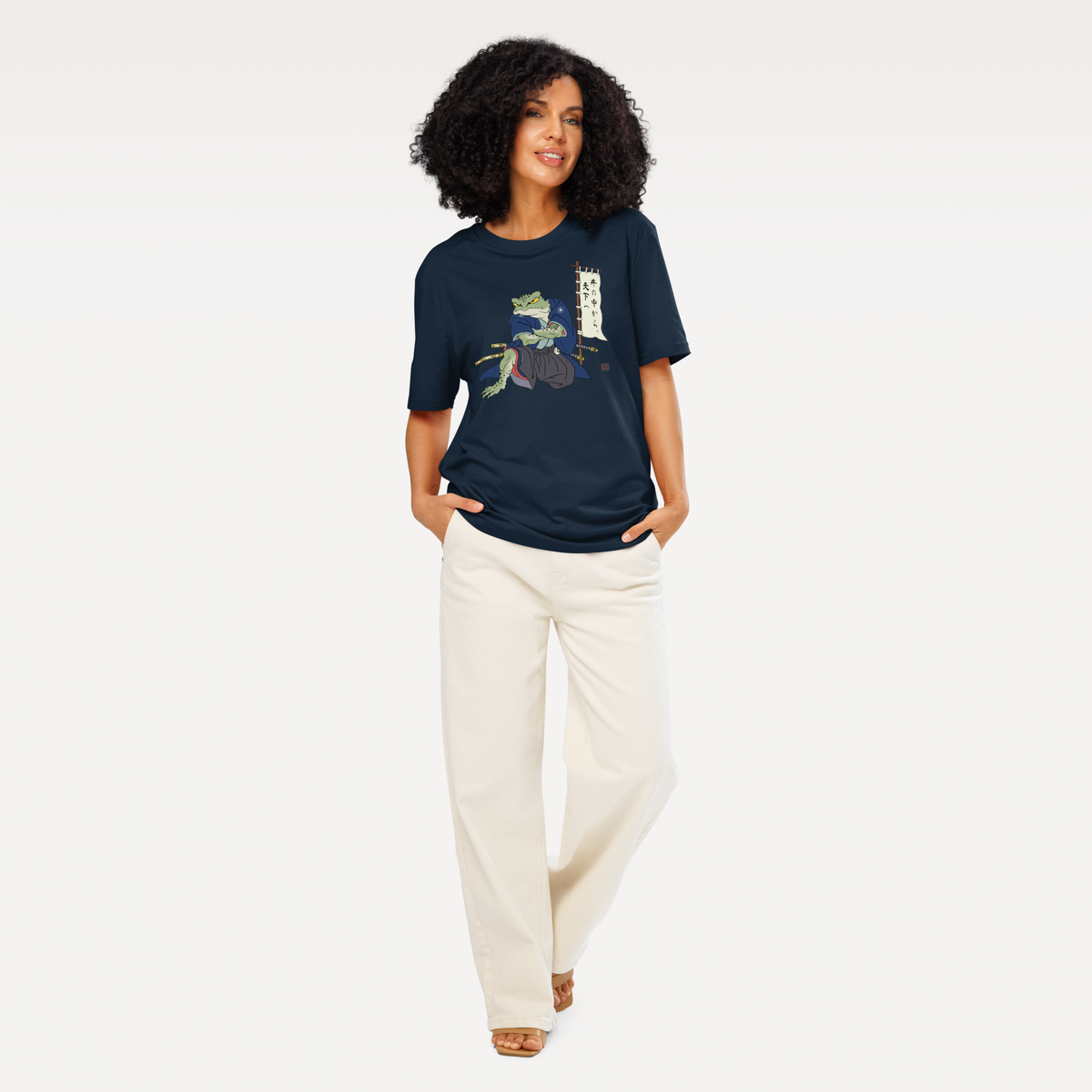 Frog Samurai Japanese Organic T-shirt - Samurai Original