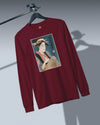 Geisha Crochet Mom Ukiyo-e Unisex Long Sleeve Tee