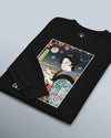 Geisha Cross Stitch Mom Ukiyo-e Unisex Long Sleeve Tee