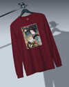 Geisha Cross Stitch Mom Ukiyo-e Unisex Long Sleeve Tee