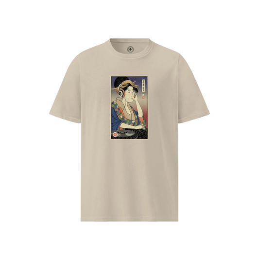 Geisha DJ Music Ukiyo-e Unisex organic t-shirt