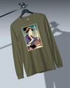 Geisha Drummer Music Ukiyo-e Unisex Long Sleeve Tee