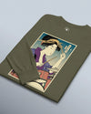 Geisha Drummer Music Ukiyo-e Unisex Long Sleeve Tee